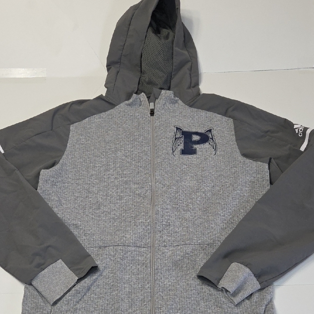 Adidas SAMPLE Gray Zip-Up Hoodie Sweatshirt M